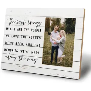 Rustic Love 4x6 Picture Frame for Family Friends, Gifts for Families Members Best Friends Women Men, Friend Photo Frame, The Best Things in Life Picture Frames for Desk Tabletop or Wall Display
