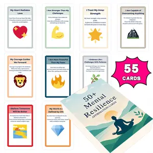 55 resilience quotes, positive affirmations, self-suggestion cards, decompression and self-healing, mindfulness tools, personal growth emotional regulation good things