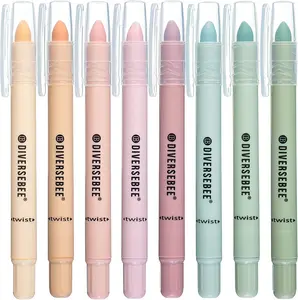 DIVERSEBEE Bible Highlighters and Pens No Bleed, 8 Pack Assorted Colors Gel Highlighters Set, Cute Bible Markers Study Journaling School Supplies and Accessories (Pastel)