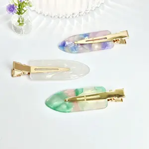 1 Pcs Random shipping,No-bend Hair Clips No-crease Hair Clips StylingDuck Bill Clips No-dent Alligator Hair Barrettesfor Salon Hairstyle,Simple Style Plain ColorAcrylic Hair Clips Set,Accessories for Women &Girls