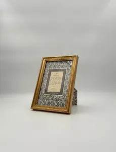 Italian Florentine Picture Frame, Antico Gold Finish, 4 x 6