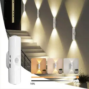 2026 New Dual Head Smart Motion Sensor Wall Light, Adjustable 3 Color LED Night Lamp, Modern Night Lights, USB Rechargeable, Wall Mounted, Multifunctional Lighting for Closet, Stairs, Living Room