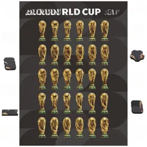 FIFA World Cup 2026 Trophy Poster Jigsaw Puzzle Officially Licensed 300 Laser-Cut Pieces 5mm Wood Modern Home Decor Gift