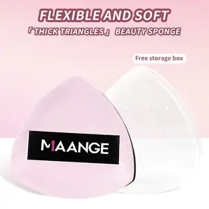 MAANGE 1pc Foundation Sponge, Powder Puff, Makeup Sponge, Beauty Sponge, Cushion Puff for Foundation and Powder, Triangle Foundation Applicator for Liquid Cream Powder, Travel Makeup Tools, Gift for Women & Girls (Pink)