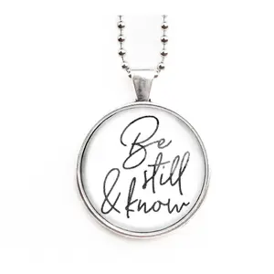 The Vintage Sparrow Be Still Silver 30" PendantNecklace