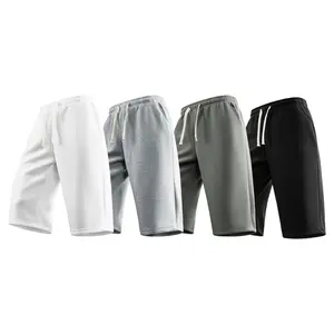 Durable Mens Stretchy Drawstring Capri Sweatpants High Quality Reinforced Seams Casual Pants for Daily Wear Workout and Long Term Use