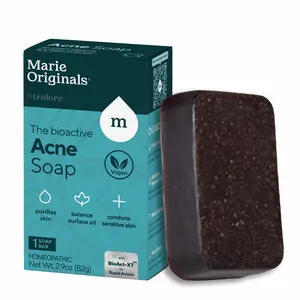 Marie's Original Acne Bar Soap Cleanser for Face and Body | Acne Treatment with Bentonite Clay, Organic Oat Bran, Noni Fruit Powder, White Willow | Natural Body Wash for Pimples and Scars - 2.9 Oz