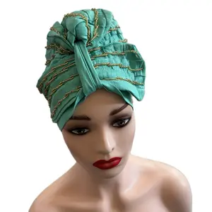 Luxury beaded turban