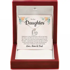 Inspirational Necklace for Daughter - 14k Gold Pendant Jewelry Gift from Mom and Dad with Heartfelt Card for Graduation or Wedding