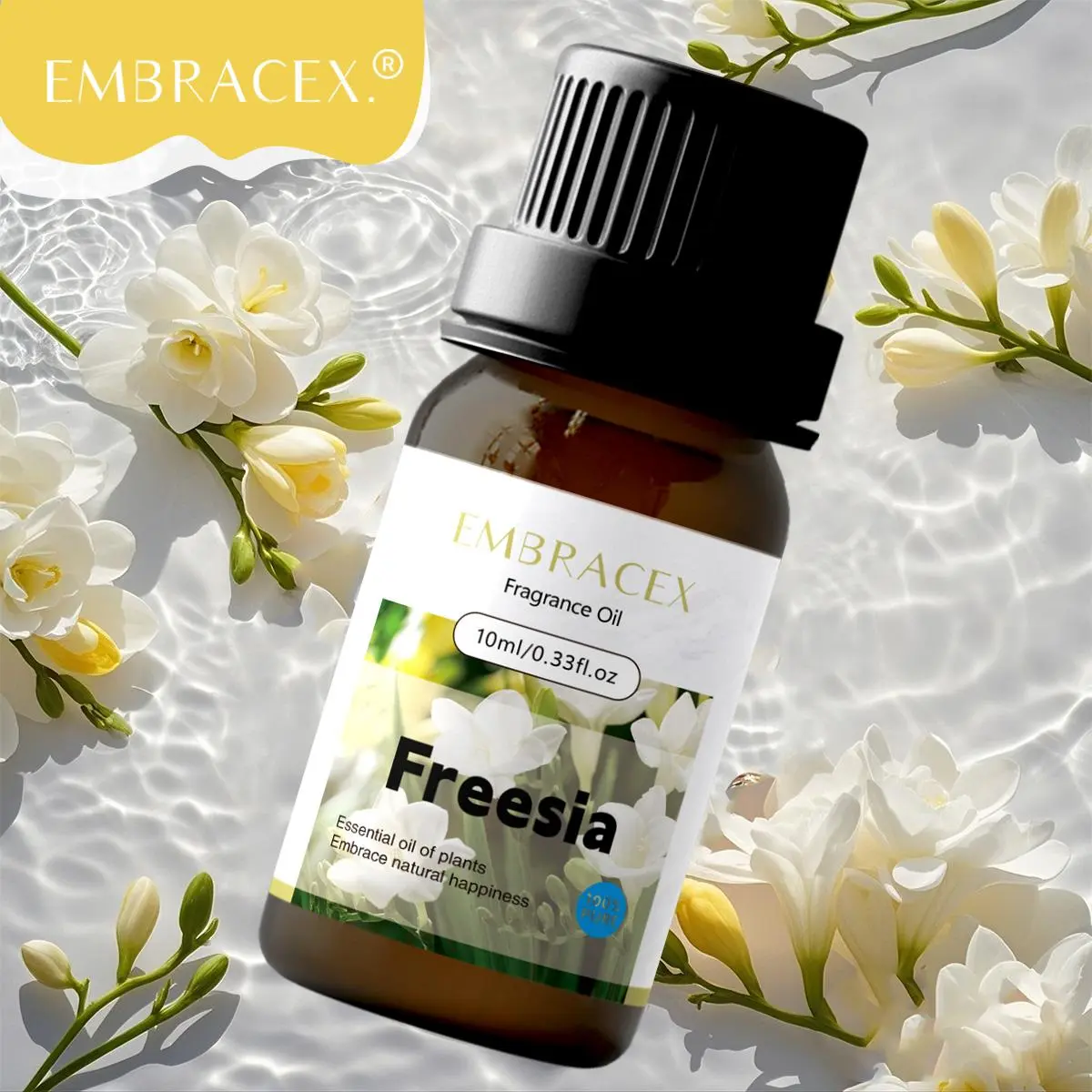 10ML Freesia Essential Oil, Aromatherapy Natural Floral Fragrance Oil, Scent Diffuser Oil for Humidifiers & Diffusers, Air Freshener for Home & Body Care, Wellness, Fitness
