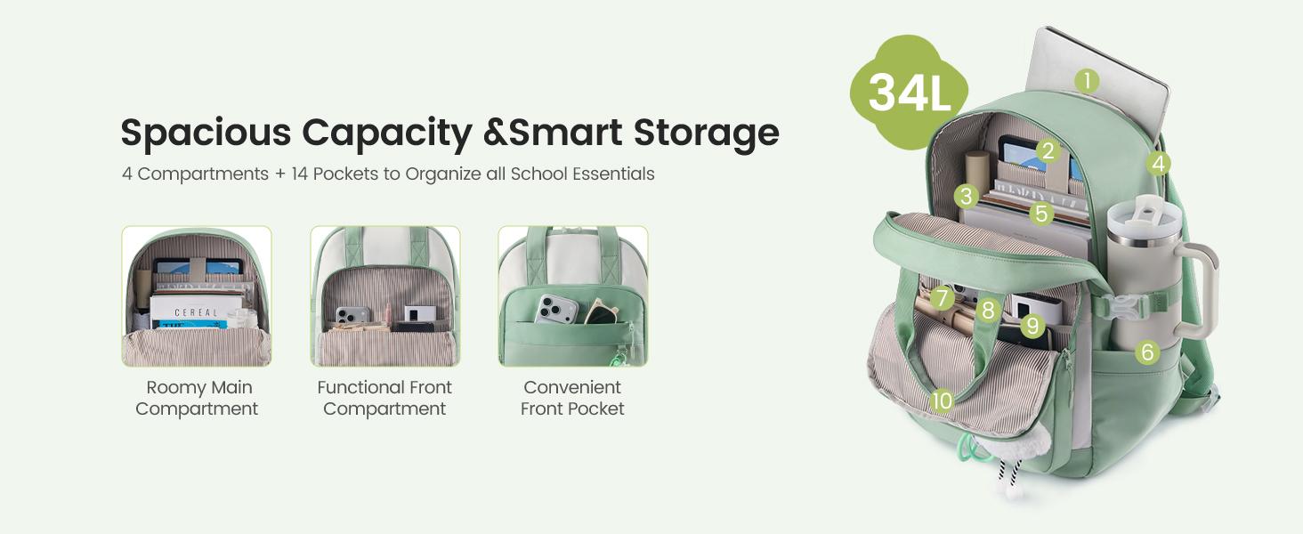 LOVEVOOK School Backpacks for Teen Girls Fits 15.6" Laptop, Lightweight Middle High School Bookbag with Large Bottle Holder for Kids, 30L Cute College Backpacks for Students Back to Schools,Blue LOVEVOOK School Backpacks for Teen Girls Fits 15.6" Laptop, Lightweight Middle High School Bookbag with Large Bottle Holder for Kids, 30L Cute College Backpacks for Students Back to Schools,Blue