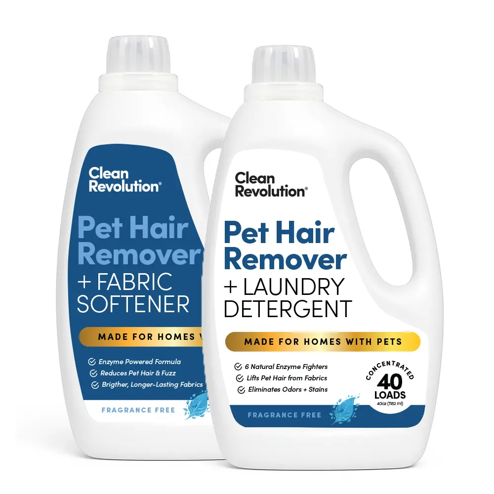 Pet Hair Remover Laundry System: Laundry Detergent + Fabric Softener