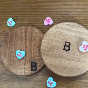 Personalized Woodburned Coasters - Customizable Tableware for Home Decor