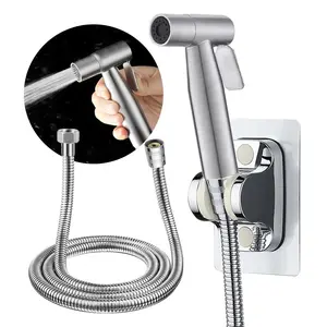 Handheld Bidet Sprayer for Toilet, Bathroom Bidet Sprayer, 3counts/set Including 1 Spray Head, 1 Bracket and 1 Hose with Adjustable Water Pressure Control, Bidet Toilet Sprayer for Baby/Feminine Wash