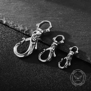 GTHIC Gothic Skull Stainless Steel Keychain for Men Women Statement Jewelry Accessories Daily Wear