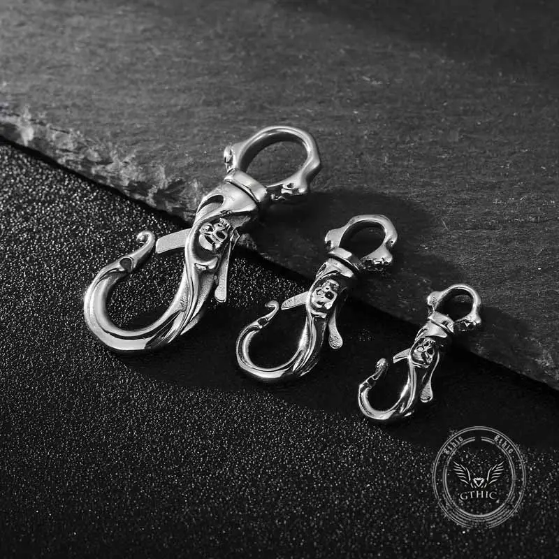 GTHIC Gothic Skull Stainless Steel Keychain for Men Women Statement Jewelry Accessories Daily Wear