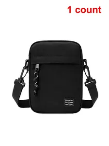 Minimalist Waterproof Shoulder Crossbody Sling Bags, Small Messenger Chest Bag, Casual Plain Boston Bag for All Seasons, Zipper Shoulder Bag
