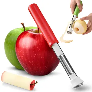 LZDJTQ 2 in 1 Apple Corer and Peeler Tool, Fruit Vegetable Corer and Peeler Tool Stainless Steel Apple Peeler Apple Corer Remover Tool Multifunction Corer Tool for Vegetable Fruit Kitchen Gadget
