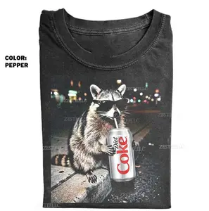 Vintage Raccoons Diet Coke T-shirts, Funny Meme Genz Dank Raccoons, Trendy Shirt, Animal Meme Graphic Tee, Gift for Men, Women