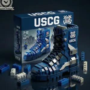 Outdoor adventure tactical boots building blocks - High-precision movable structure model - Desktop miniature theme collection - Gift for teenagers by model assembly