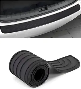 Car Rear Bumper Protector Guard, AntiScratch Auto Trunk Door Entry Protection Strip, NonSlip Rubber Bumper Protective Cover Guard for Most Cars Trucks SUVs (Black, ")