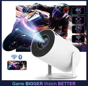 HY300 Projector Outdoor Mini 4K Decoding with 5G WiFi 6 & BT 5.0 720P Full HD 160 ANSI Lumens for Android Audio Bluetooth Gaming Home Theater