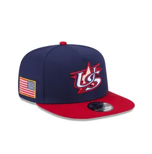 Men's USA Baseball New Era Navy/Red 2026 World Baseball Classic 9FIFTY A-Frame Snapback Hat
