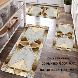[Popular Choice] 1-piece pack, room decor, bathroom decor, bathroom mat, bathroom non-slip mat, kitchen mat, geometric pattern mat, bohemian style mat, soft and comfortable, relieves fatigue.