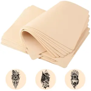 Fake Tattoo Skin - 20Pcs Practice Skin 7.4"x5.6" Double Sides Fake Skin Practice for Beginners and Artists Tattoo Supplies Tattoo Kit