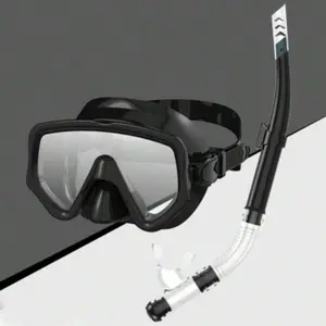 Adult Diving Mask & Snorkel Set, Goggles Mask, Tempered Glass Scuba Dive Gear, 180° Panoramic View, Anti-Fog Leak-Proof Design, Comfortable Silicone Strap