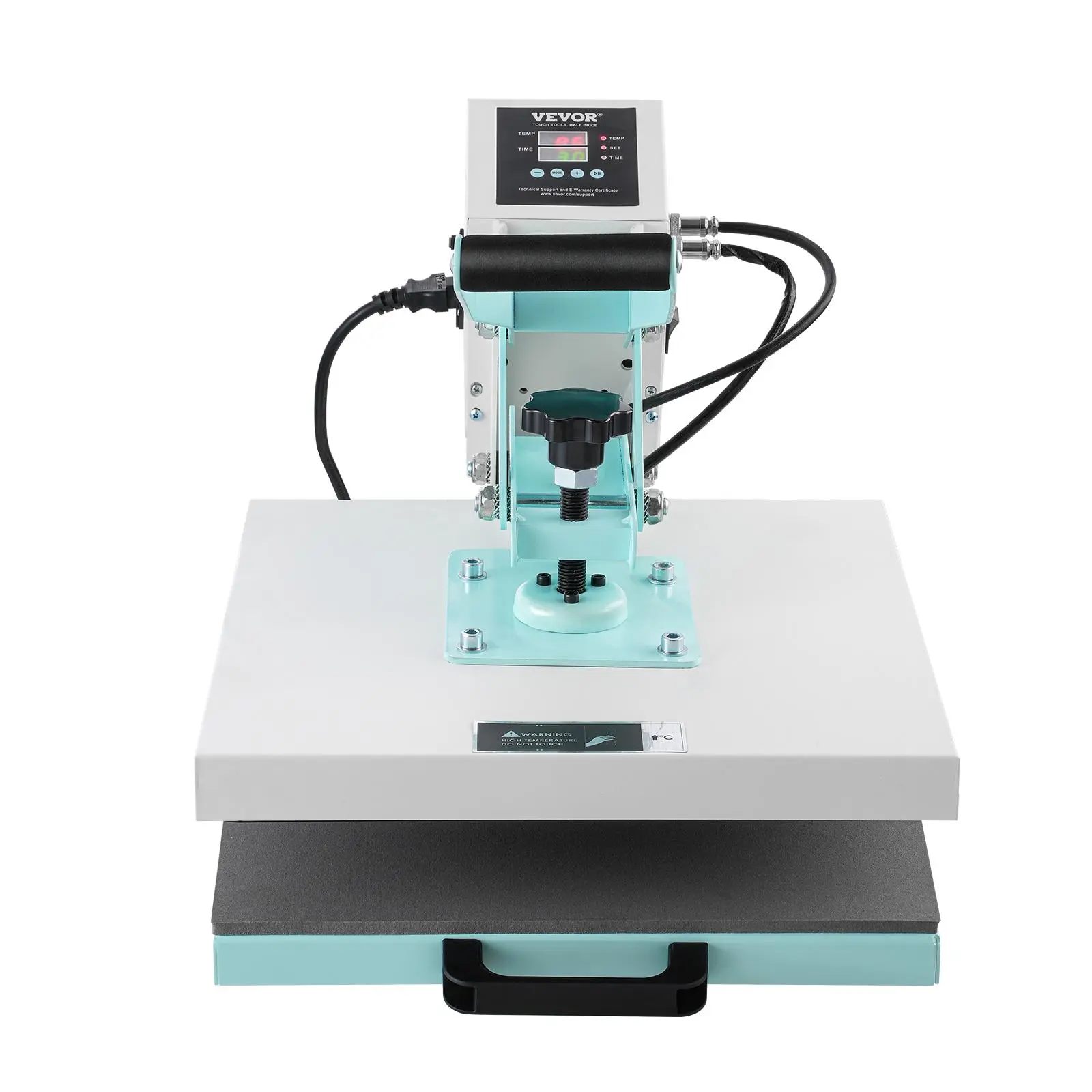 VEVOR Heat Press Machine 15" x 15" Digital Slide Out Heat Transfer Machine, for T-Shirts/Pillows/Bags, Fast and Even Heating, 2-Layer Insulation Cotton, Heat Transfer Machine, Precise Control, Green,techvibes