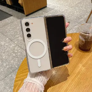 Phone Case - Phone Case – Clear, High-Definition Magnetic Case Compatible with The Galaxy Z Fold 3, Z Fold 4, Z Fold 5, Z Fold 6, Fold 7, And Z Flip 7/6/5/4/3. Features A Sleek