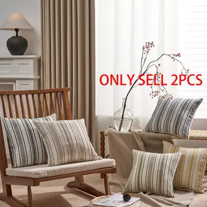 Modern Patchwork Pillow Covers Set of 2, Square Cushion Cases for Home Decor, Room Decoration, Office Decor, Living Room, Sofa, 45x45cm (no Insert)