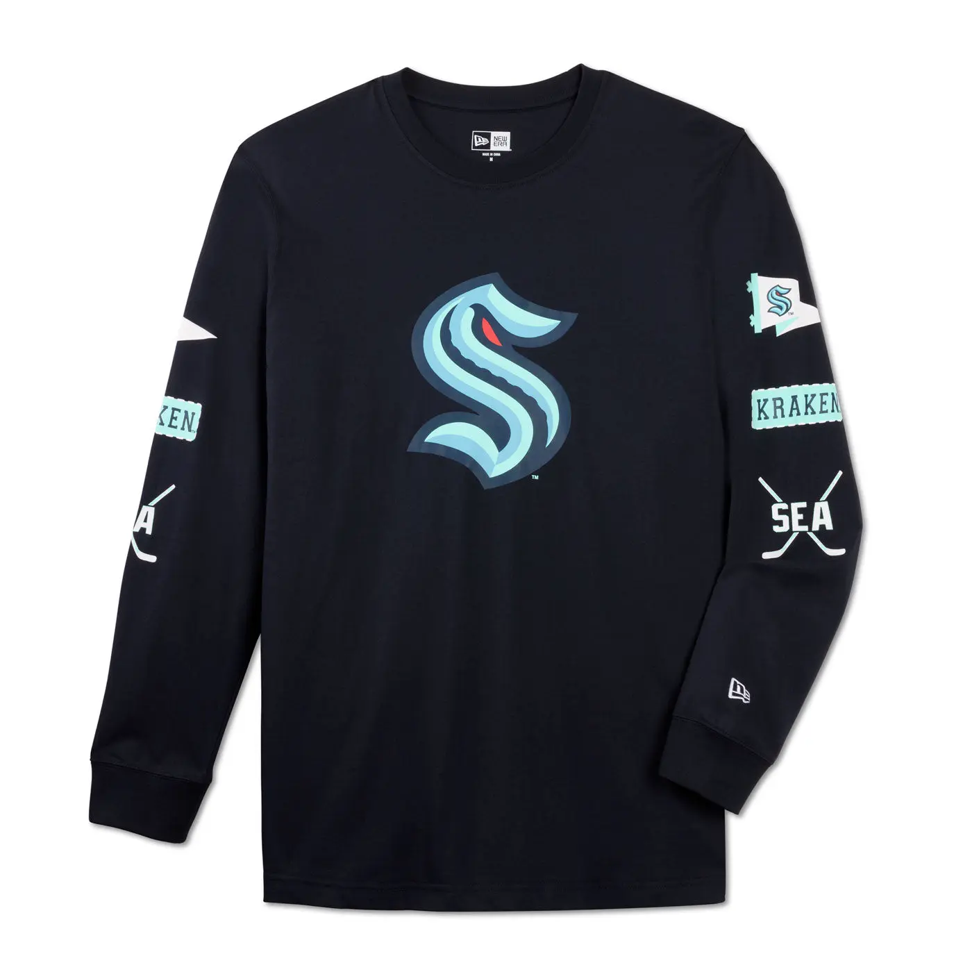Seattle Kraken New Era Primary Long Sleeve Tee Seattle Kraken New Era Primary Long Sleeve Tee