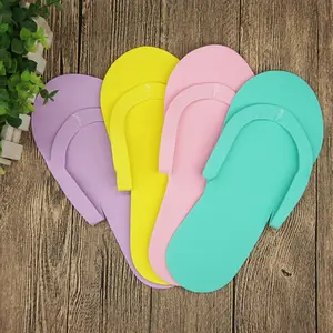 12 Pairs Disposable Indoor Foam Flip Flops for Pedicure Salons and Hotels — New