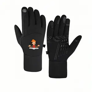 1 pair with Ashley Spinelli Recess Cartoon Character Design swinter gloves Touchable gloves Touch Screen Grippy Palm Outdoor Sports unisex sports gloves Warmest birthday gifts keep warm