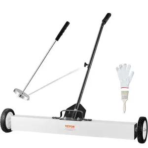 fathersdaygift  VEVOR 36-Inch Magnetic Sweeper with Wheels, 55 lbs Capacity, with Telescoping Magnetic Pickup Tool, Adjustable Handle, Magnetic Pickup Sweeper to Pick Up Nails and Screws, for Workshop, Garage, Yard