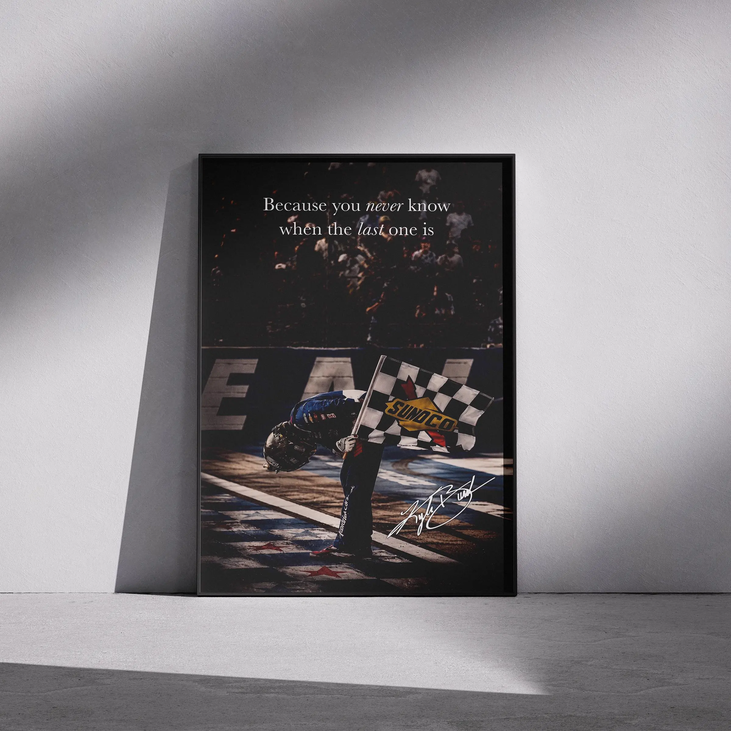 [NO FRAME] Kyle Busch Tribute Poster, NASCAR Legend Memorial Wall Art, RIP Rowdy Decor Home, Vintage NASCAR Tribute Merch