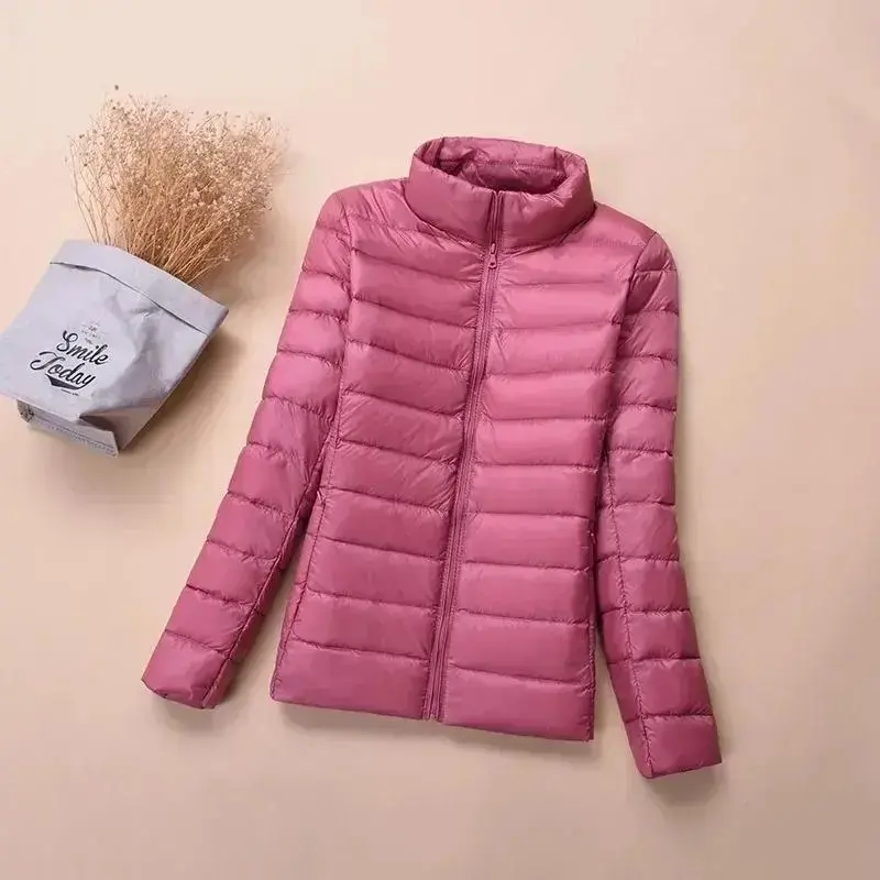 2025 Autumn Winter Women Lightweight White Duck Down Jacket Parka Female Ultra Light Down Coat Warm Puffer Outwears Short Tops Womenswear Basic 2025 Autumn Winter Women Lightweight White Duck Down Jacket Parka Female Ultra Light Down Coat Warm Puffer Outwears Short Tops Womenswear Basic