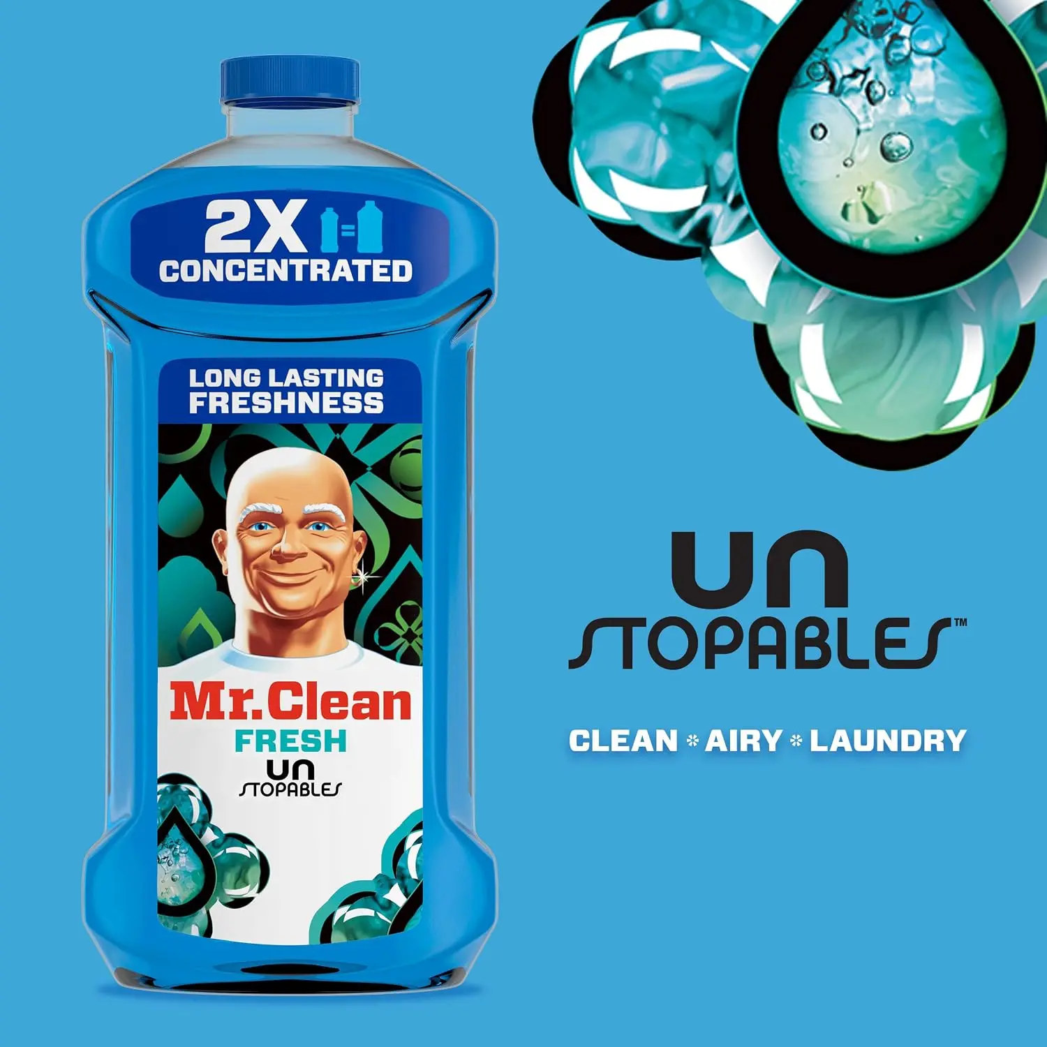 Mr. Clean 2X Concentrated Multi-Surface All-Purpose Cleaner - Unstopables Fresh Scent, 41 fl oz