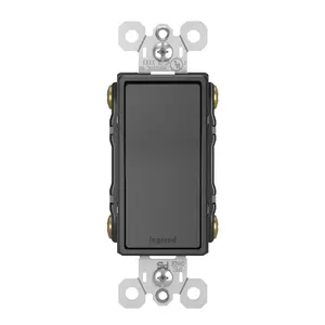Legrand TM874BK radiant Light Switch, 15A, Single Pole/3-Way/4-Way, Black