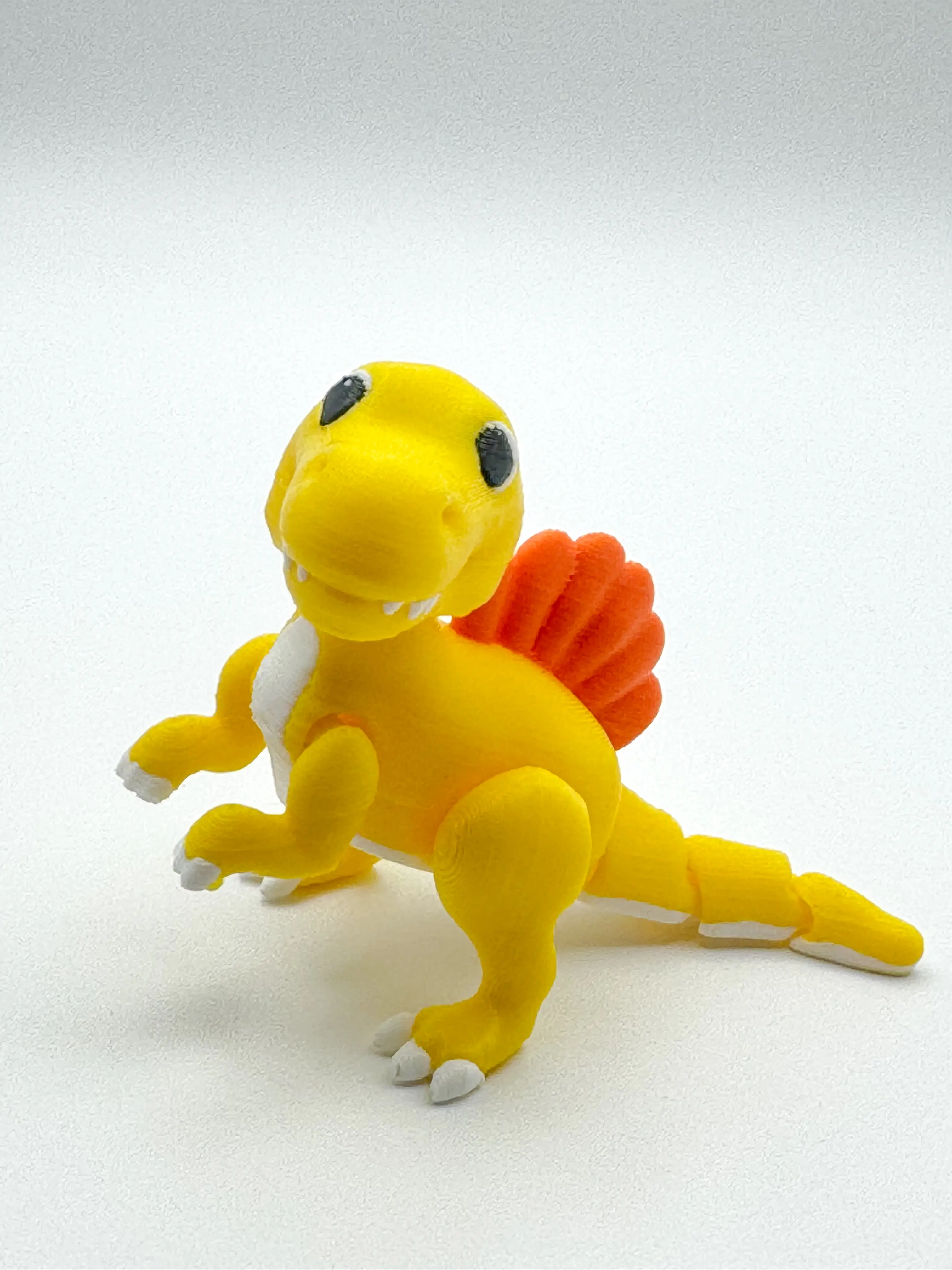 3D Printed Articulated Spinosaurus, Poseable Desk Fidget, Dinosaur Collectible Display Figure, Ages 14+