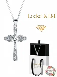 Diamond Cross Covenant Niche stylish full-diamond cross gem necklace with high-end elegance for women.Comes with an exquisite drawer jewelry box, perfect for birthdays, Mother's Day, Valentine's Day, Christmas and anniversaries.