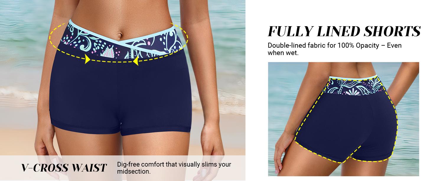 Daci Women Three Piece Rash Guard - Long Sleeve Zip Up Swim Shirt with Sports Bra and Shorts UPF 50+ Modest Swimuits