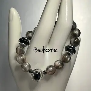 Silver and Grey Color Changing Stretch Bracelet