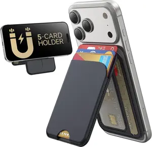 MagSafe Wallet with Adjustable Stand Compatible with Magnetic Wallet for Phone Leather Magsafe Card Holder for iPhone 16/15/14/13/12 series Only supports products with MagSafe. Cellphone Smartphone