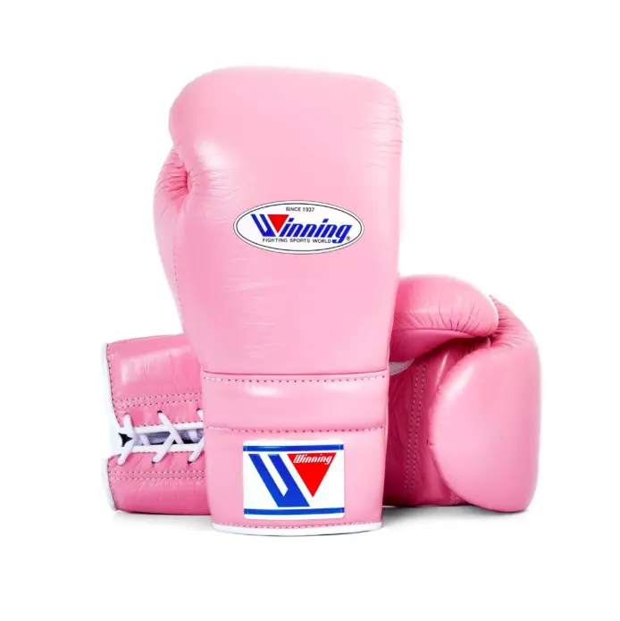 Winning Boxing Gloves Lace Up Pink 14oz.