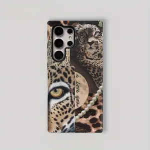 Leopard Print Panther Fashionable Chic Cool Two-In-One Film Case - Tough, Dual Layered Case for Superior Protection - for  Galaxy S25/S25 Plus/S25 Ultra/S24/S24 Plus/S24 Ultra/S24 FE/S23/S23+/S23 Ultra/S22/S22+/S22 Ultra for iPhone 17 Air