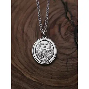 Round The Sun Tarot Card Necklace