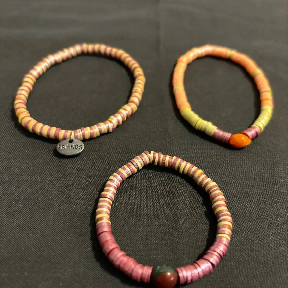 Sunset Friendship Clay Bracelet Pack - Set of 3